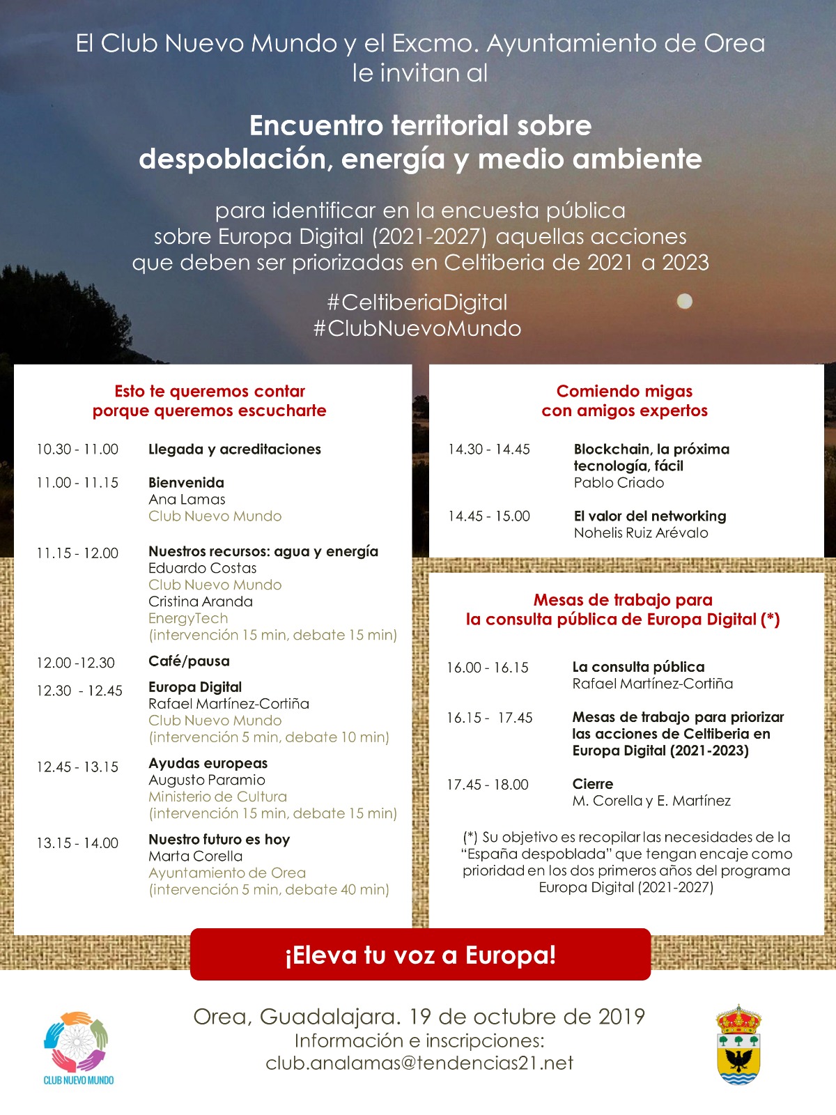 Nos vemos en Orea el 19 de octubre Nos vemos en Orea el 19 de octubre