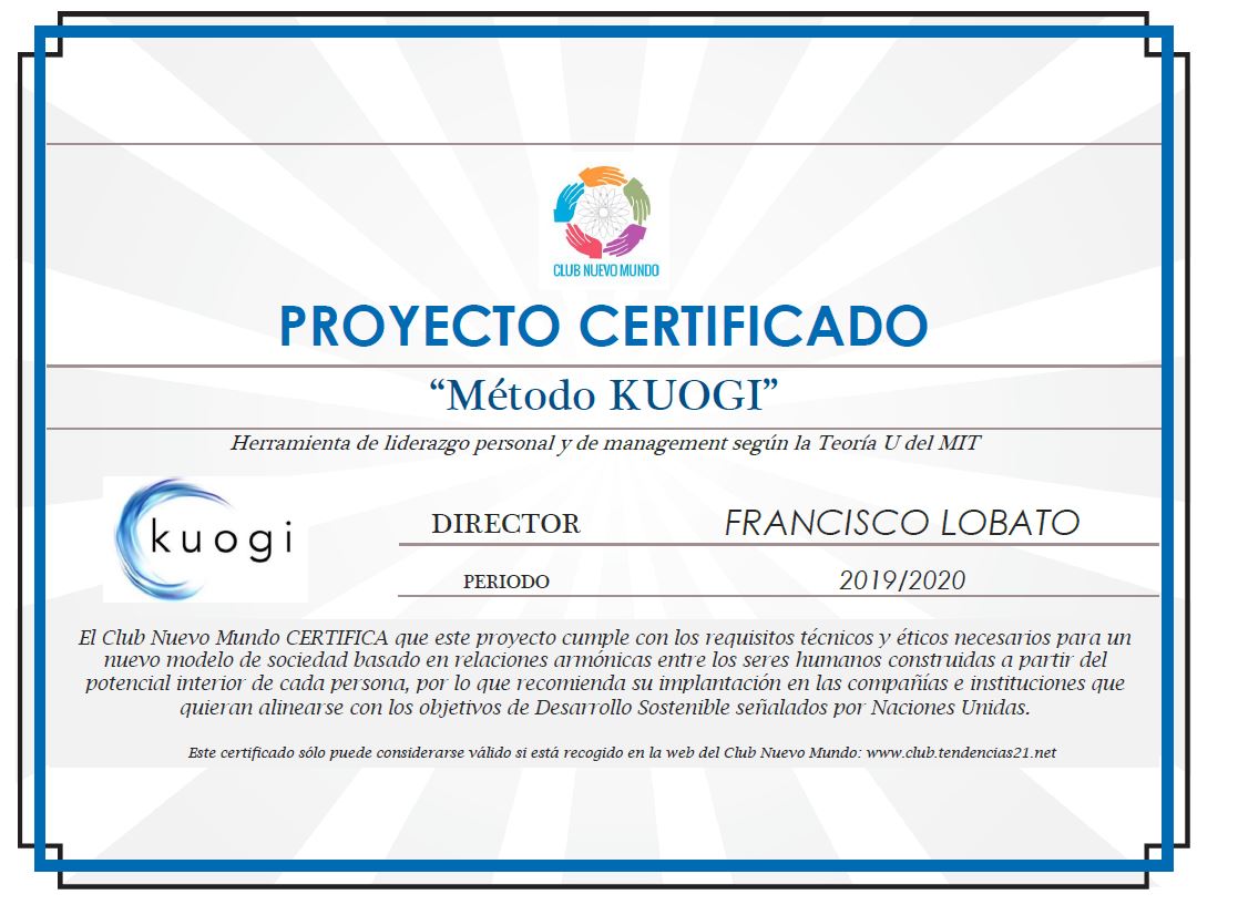 El Club Nuevo Mundo certifica el Método KUOGI El Club Nuevo Mundo certifica el Método KUOGI