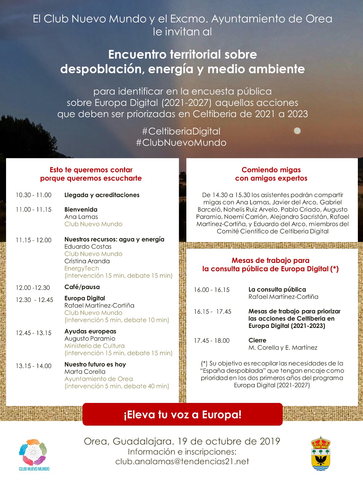 La España Vaciada acude mañana a Orea para una cita con Europa Digital